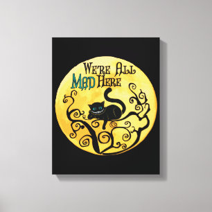 We zijn allemaal hier, Cheshire Cat Canvas Afdruk