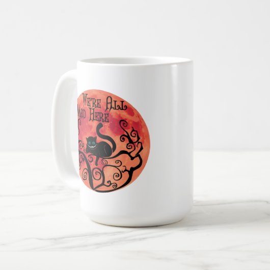 We zijn allemaal hier, Cheshire Cat Koffiemok (Voorkant links)