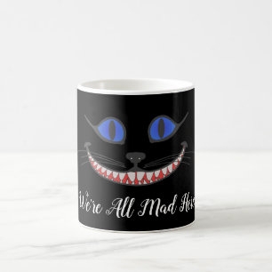 We zijn allemaal hier Cheshire Cat Smile Wonderlan Koffiemok