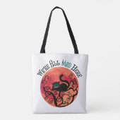 We zijn allemaal hier, Cheshire Cat Tote Bag (Achterkant)