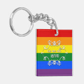 We zijn allemaal Human LGBTQ Pride Month Acrylic Sleutelhanger (Voorkant Links)