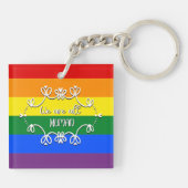 We zijn allemaal Human LGBTQ Pride Month Acrylic Sleutelhanger (Achterkant)