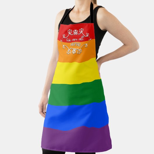 We zijn allemaal Human LGBTQ Pride Month Schort (Insitu)