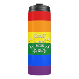 We zijn allemaal Human LGBTQ Pride Month Thermal T Thermosbeker