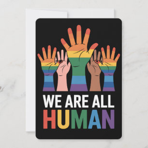We zijn allemaal Human Rainbow LGBTQ Pride die han Kaart