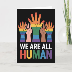 We zijn allemaal Human Rainbow LGBTQ Pride die han Kaart
