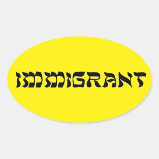 (We zijn allemaal) Immigranten - Weersta ICE Ovale Sticker (Voorkant)