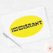 (We zijn allemaal) Immigranten - Weersta ICE Ovale Sticker (Envelop)