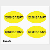 (We zijn allemaal) Immigranten - Weersta ICE Ovale Sticker (Vel)