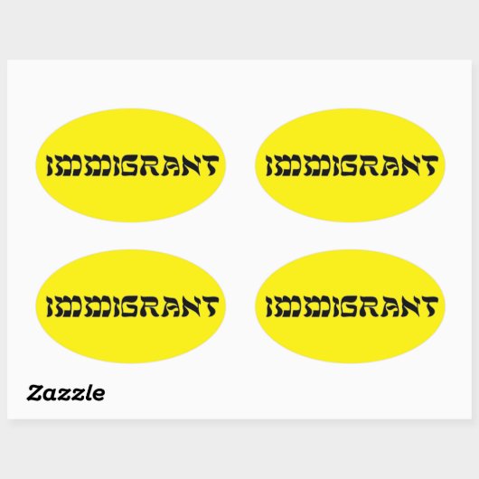(We zijn allemaal) Immigranten - Weersta ICE Ovale Sticker (Vel)
