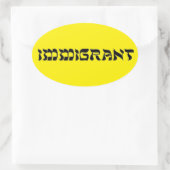 (We zijn allemaal) Immigranten - Weersta ICE Ovale Sticker (Tas)