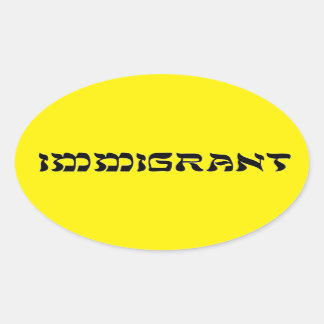 (We zijn allemaal) Immigranten - Weersta ICE Ovale Sticker