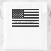 We zijn allemaal immigratieticker rechthoekige sticker (Tas)