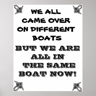 WE ZIJN ALLEMAAL IN HETZELFDE POSTER. POSTER