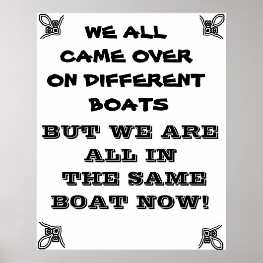 WE ZIJN ALLEMAAL IN HETZELFDE POSTER. POSTER (Voorkant)