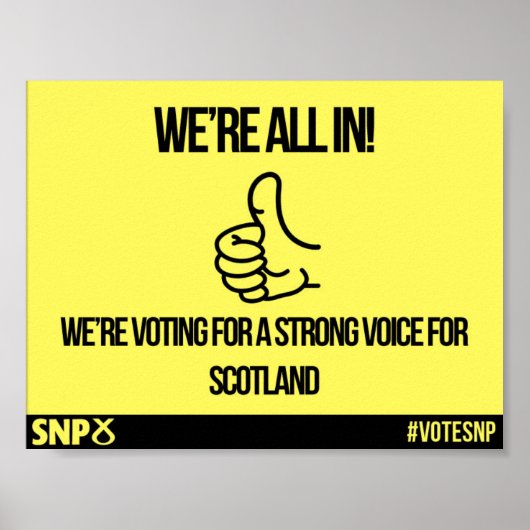We zijn allemaal in - SNP-Poster Poster (Voorkant)