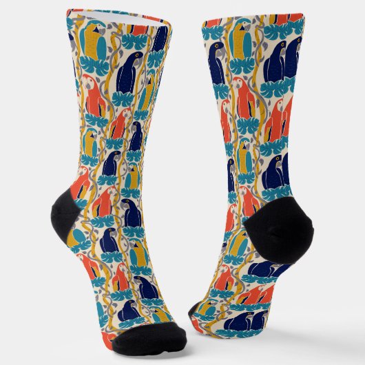We zijn allemaal kauw voor Macaws Tropisch Vogelpa Sokken (Gebogen)
