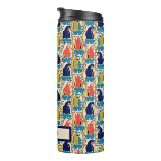 We zijn allemaal kauw voor Macaws Tropisch Vogelpa Thermosbeker (Geroteerd rechts)