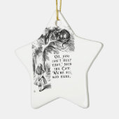 We zijn allemaal kwaad hier - Cheshire cat Keramisch Ornament (Links)