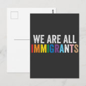 We zijn allemaal LGBT Rainbow Ally immigranten Briefkaart (Voorkant / Achterkant)