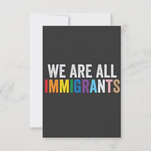 We zijn allemaal LGBT Rainbow Ally immigranten Kaart (Voorkant)