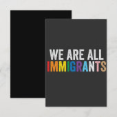 We zijn allemaal LGBT Rainbow Ally immigranten Kaart (Voorkant / Achterkant)