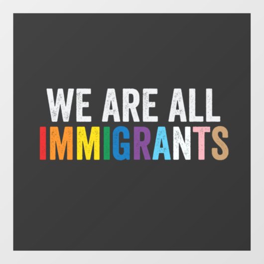 We zijn allemaal LGBT Rainbow Ally immigranten Raamsticker (Vel)