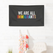 We zijn allemaal LGBT Rainbow Ally immigranten Spandoek (Insitu)