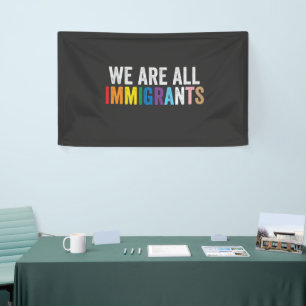 We zijn allemaal LGBT Rainbow Ally immigranten Spandoek