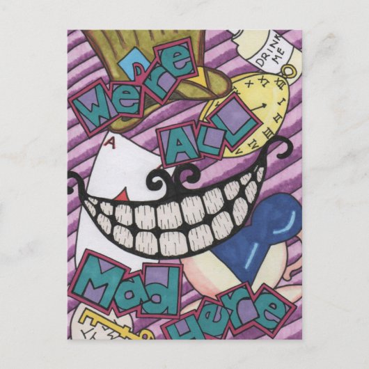 We zijn allemaal Mad hier Briefkaart (Voorkant)