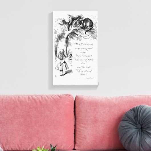 We zijn allemaal Mad hier Canvas Afdruk (Insitu (Woonkamer))