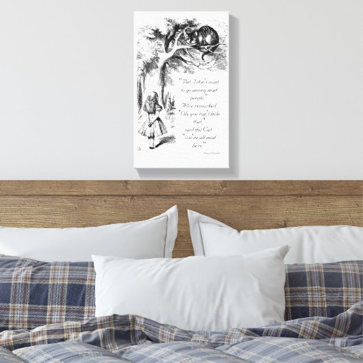 We zijn allemaal Mad hier Canvas Afdruk (Insitu (Slaapkamer))