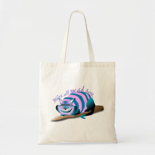 We zijn allemaal Mad Hier Cheshire Cat Tote Bag (Voorkant)
