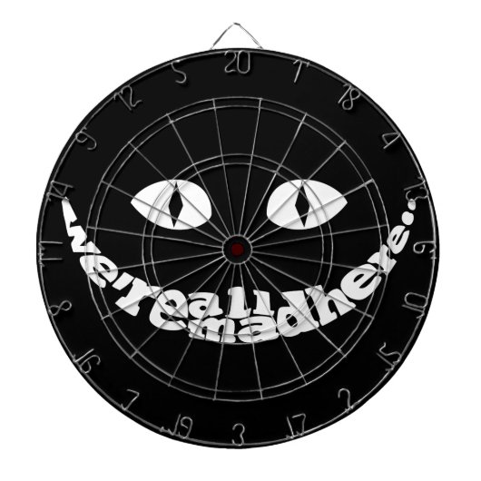 We zijn allemaal Mad Hier Dart Board Dartbord (Voorkant)