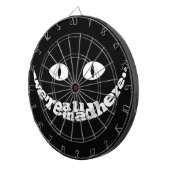 We zijn allemaal Mad Hier Dart Board Dartbord (Voorkant Rechts)