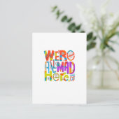 We zijn allemaal Mad hier Feestdagenkaart (Staand voorkant)