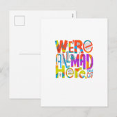 We zijn allemaal Mad hier Feestdagenkaart (Voorkant / Achterkant)