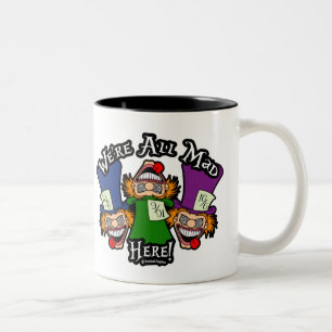 We zijn allemaal Mad hier! Koffiebeker Tweekleurige Koffiemok