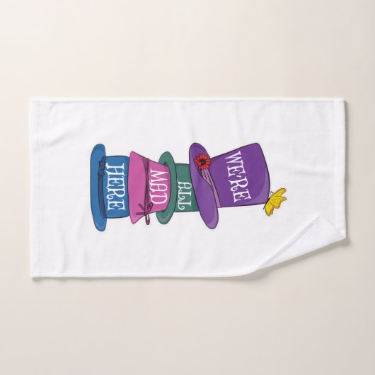 We zijn allemaal Mad Hier Mad Hatter Alice in Wond Handdoek (Handdoek)