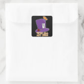 We zijn allemaal Mad Hier - Mad Hatter Pet Vierkante Sticker (Tas)