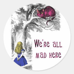 We zijn allemaal Mad hier Ronde Sticker