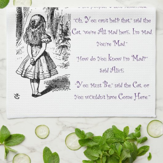 We zijn allemaal Mad hier Theedoek (Gevouwen)