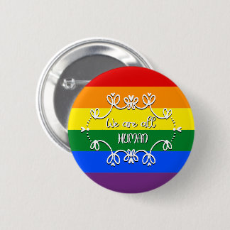 We zijn allemaal mens LGBTQ Pride Month Knop Ronde Button 5,7 Cm