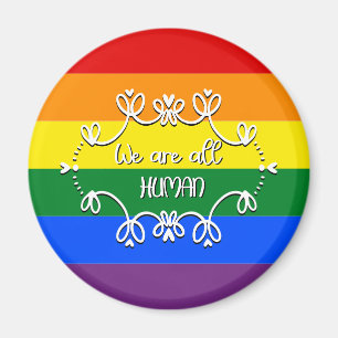 We zijn allemaal mens LGBTQ Pride Month magneet