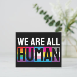 We zijn allemaal mens LGBTQIA+ Briefkaart