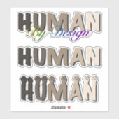 We zijn allemaal menselijk | Eén mondiale gemeensc Sticker (Vel)