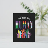 We zijn allemaal menselijk kleurrijk Briefkaart (Staand voorkant)