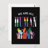 We zijn allemaal menselijk kleurrijk Briefkaart (Voorkant / Achterkant)
