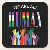 We zijn allemaal menselijk kleurrijk Onderzetter (Voorkant)