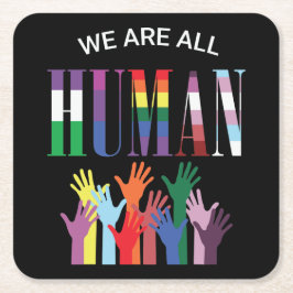 We zijn allemaal menselijk kleurrijk Onderzetter